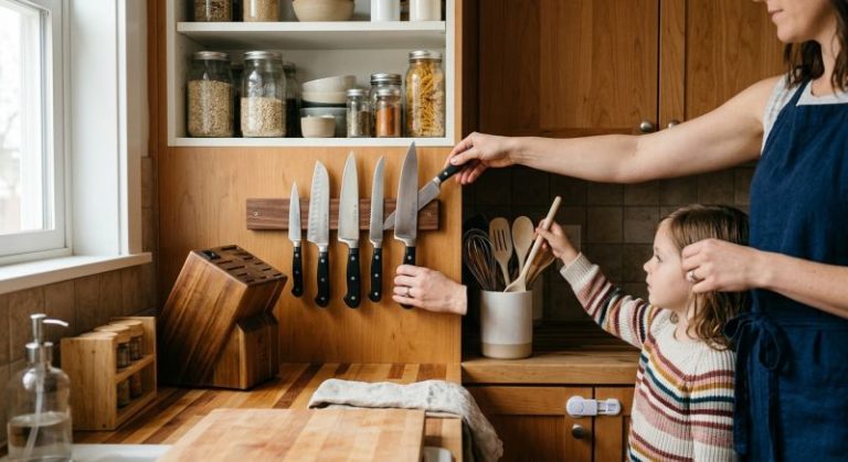 Cuisine plus sûre : rangement, couteaux et petits gestes